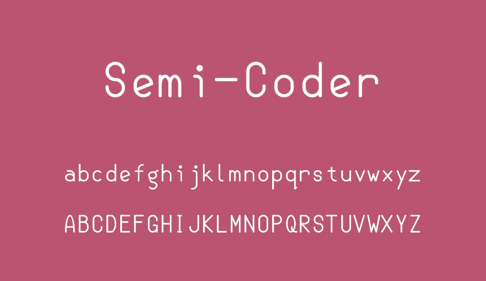 semi-coder font