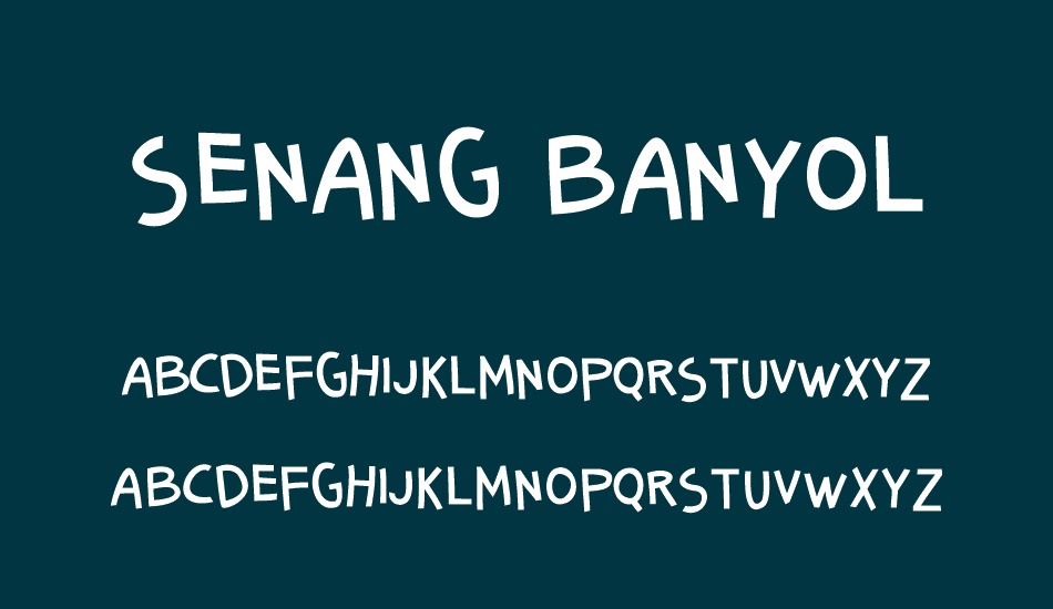 senang-banyol font