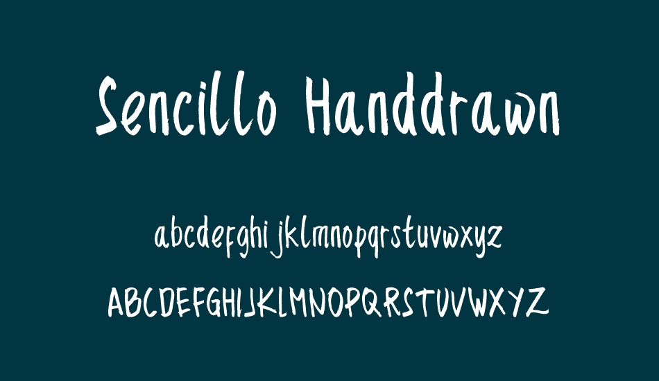 sencillo-handdrawn font