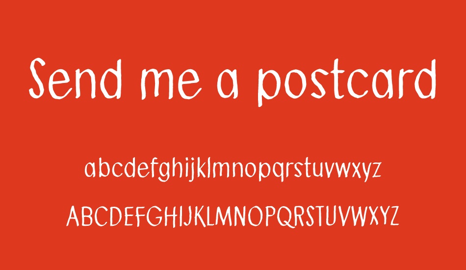 send-me-a-postcard font