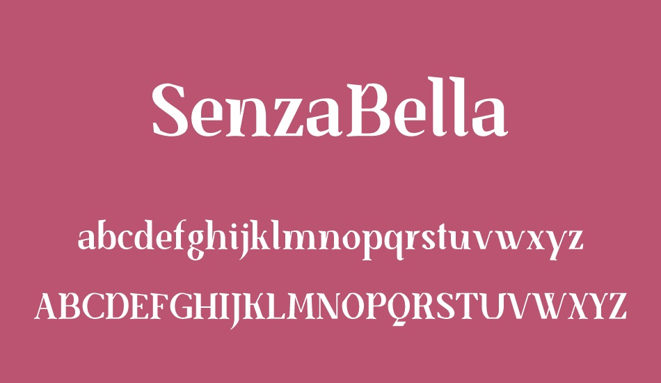 senzabella font