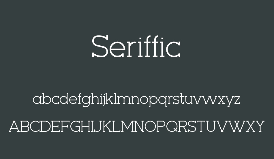 seriffic font