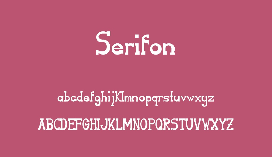 serifon font