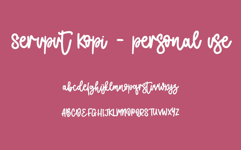 Seruput Kopi font