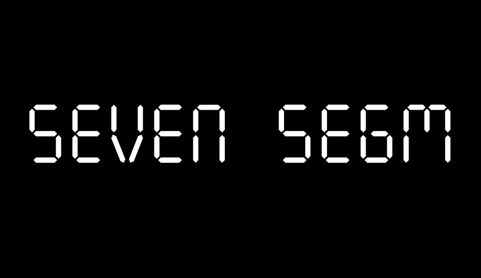 seven segment display font