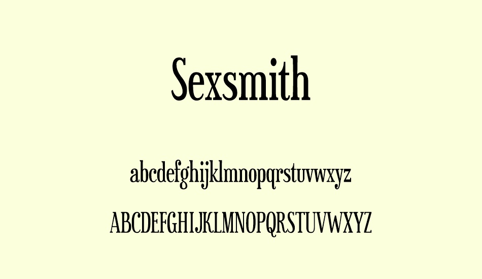 sexsmith font