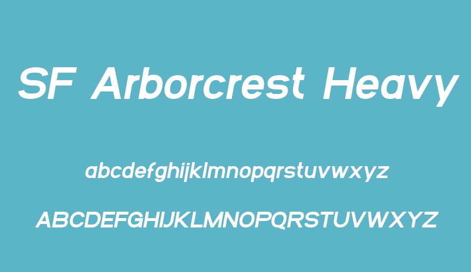 sf-arborcrest-heavy font