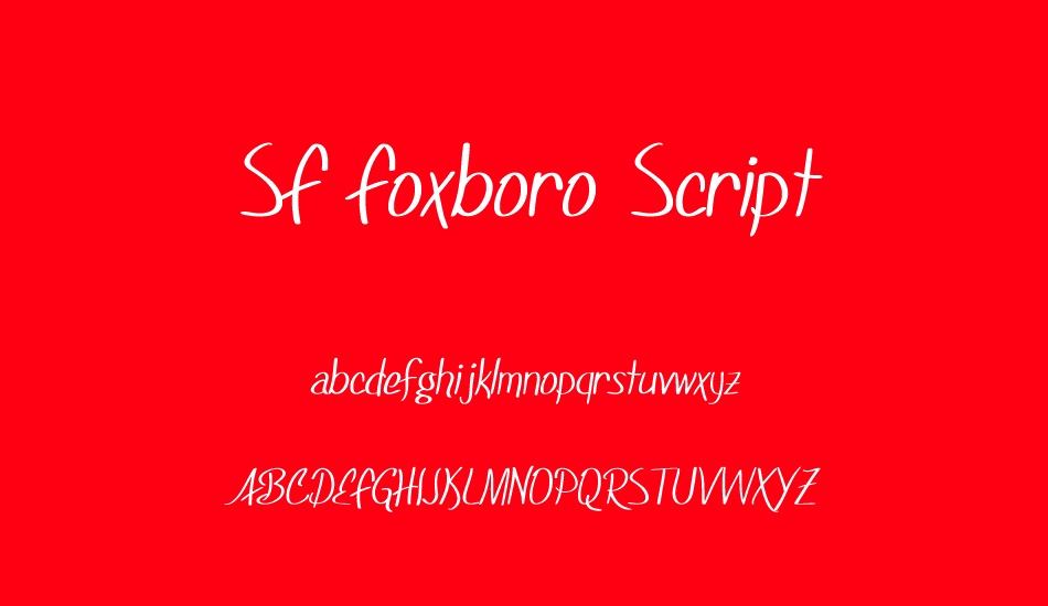 sf-foxboro-script font