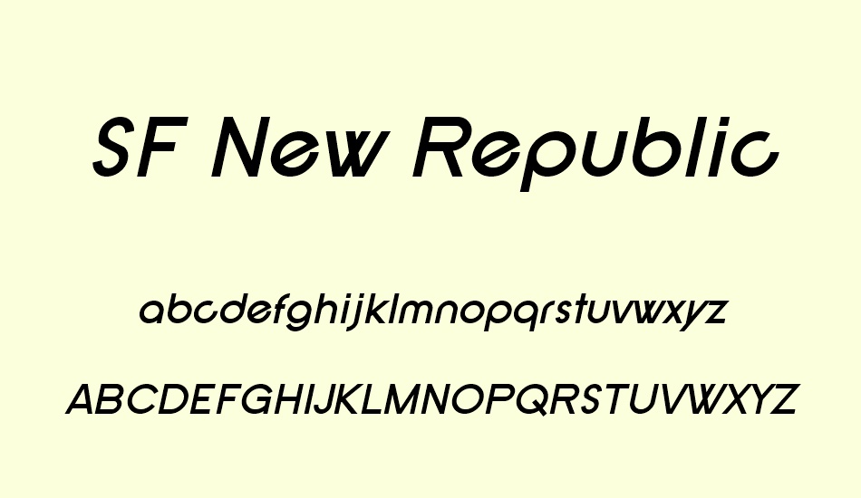 sf-new-republic font