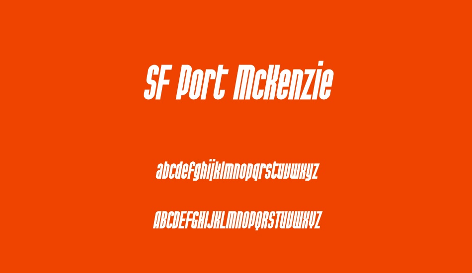 sf-port-mckenzie font