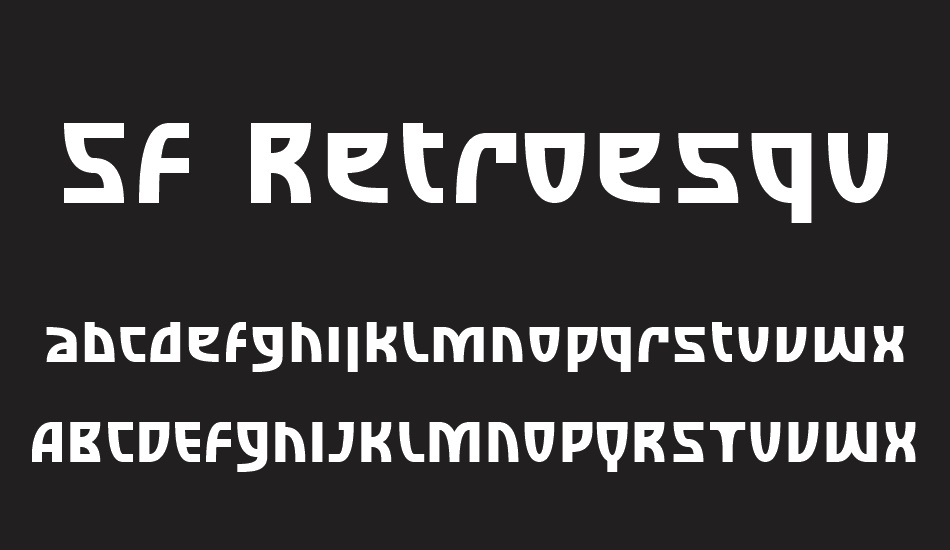 sf-retroesque font