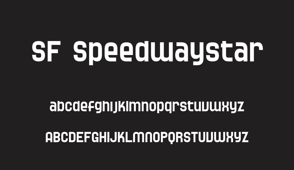 sf-speedwaystar font