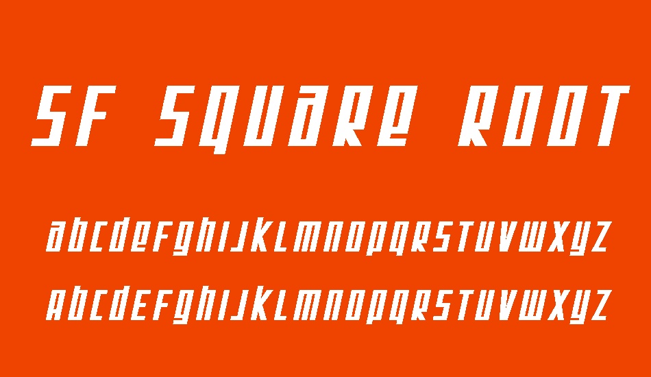 sf-square-root font