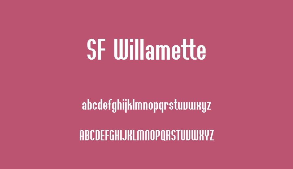 sf-willamette font