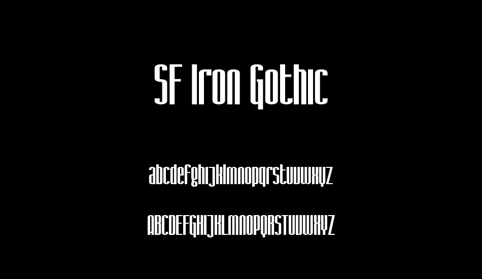 sf-ıron-gothic font