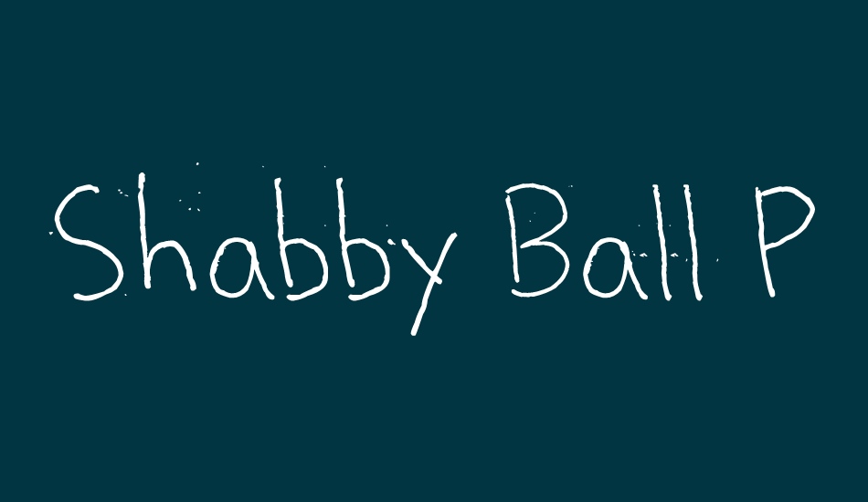 shabby-ball-point font big