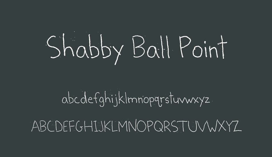 shabby-ball-point font