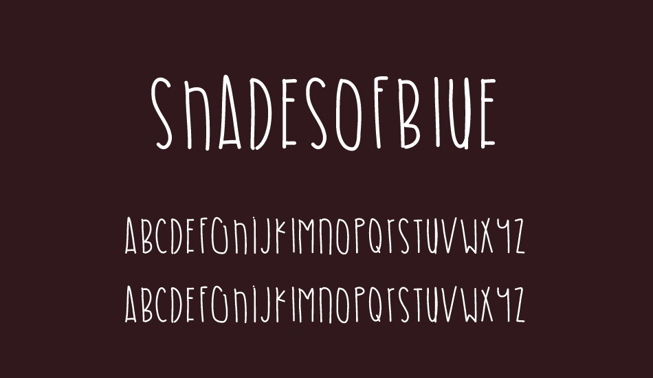 shadesofblue font