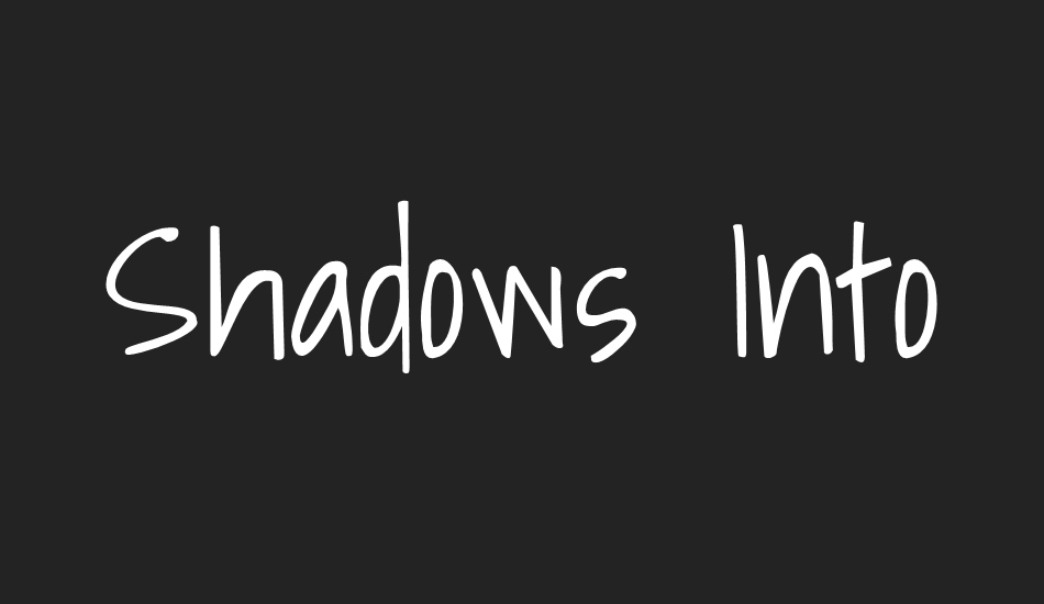 Shadows Into Light free font