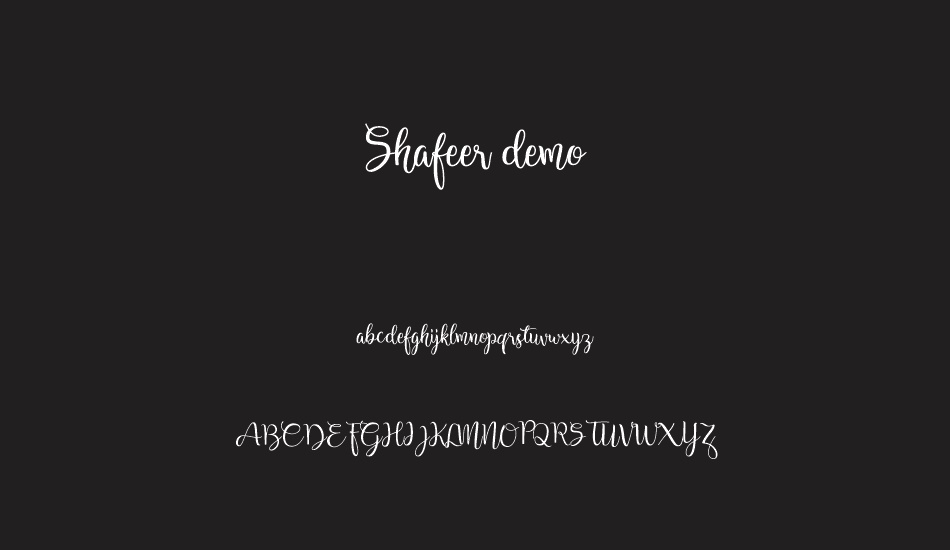 shafeer-demo font