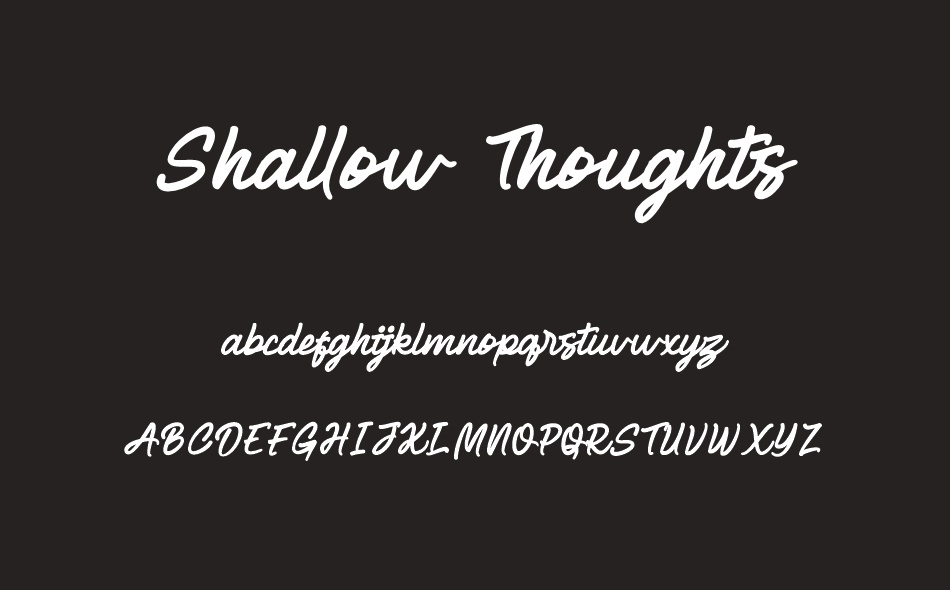 Shallow Thoughts font