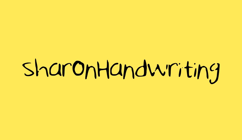 sharonhandwriting font big