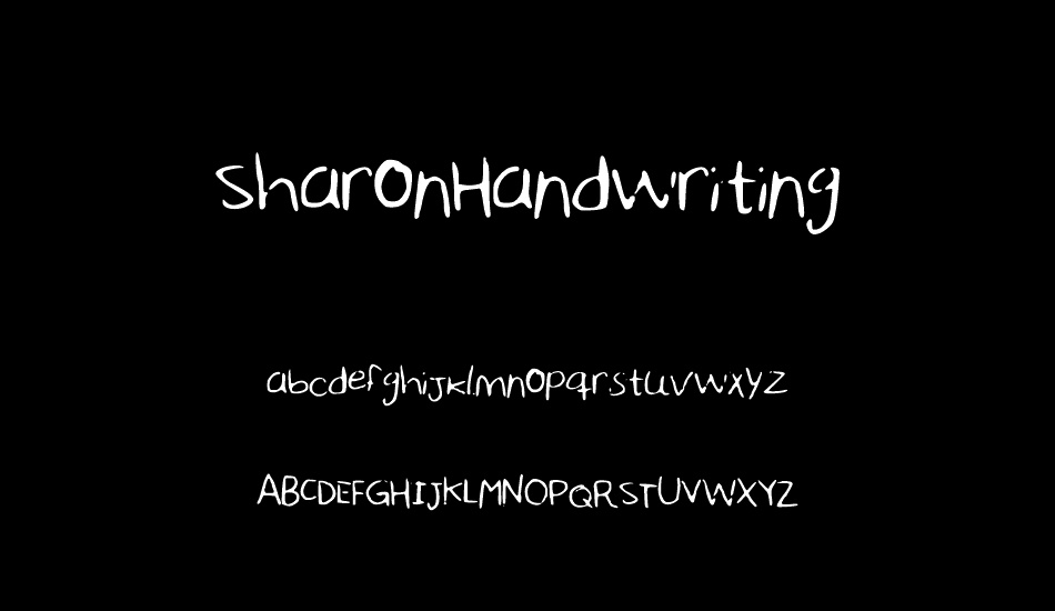 sharonhandwriting font