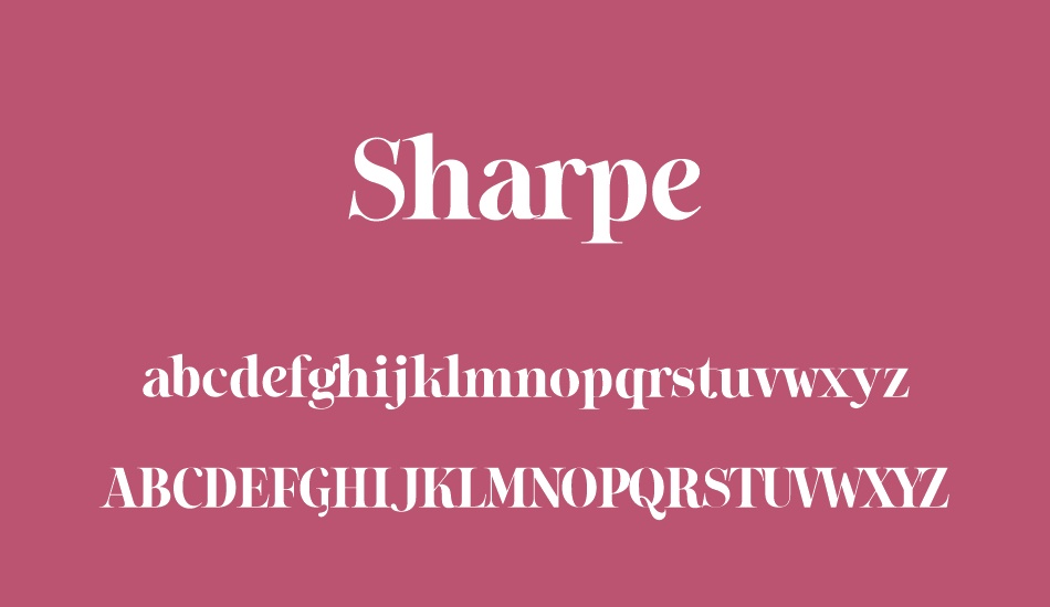 sharpe-personal font