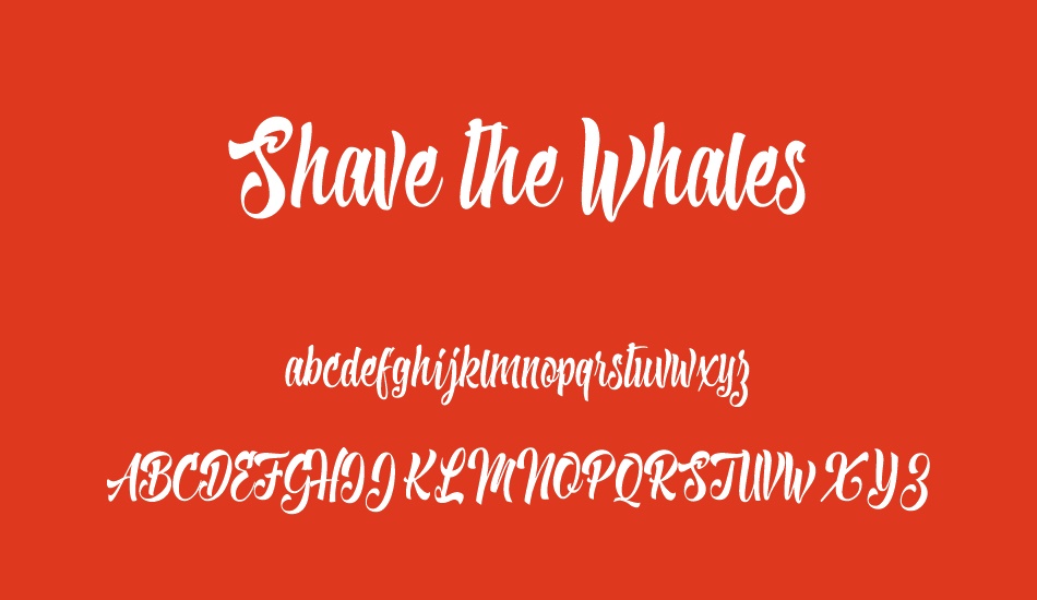 shave-the-whales-personal-use font