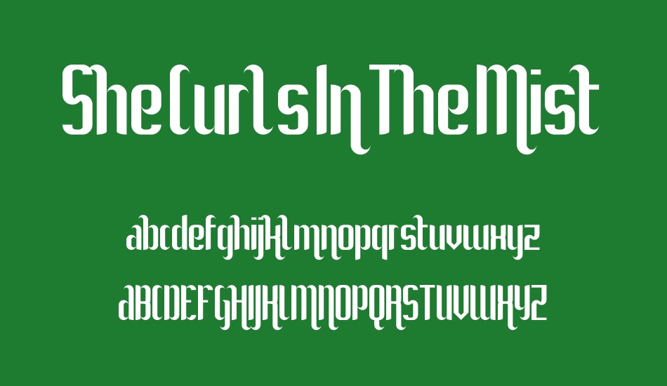 she-curls-ın-the-mist font