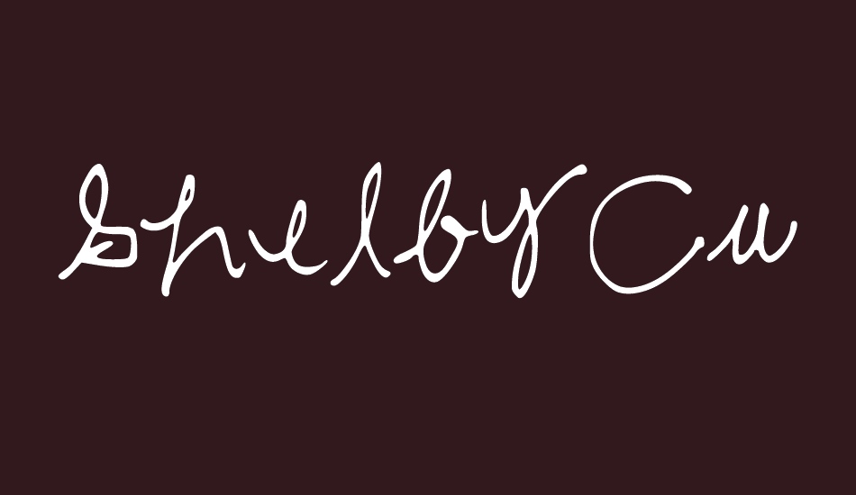 shelbycursive font big