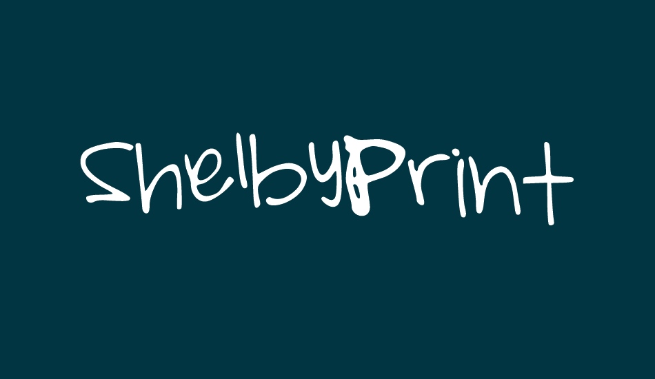 shelbyprint font big