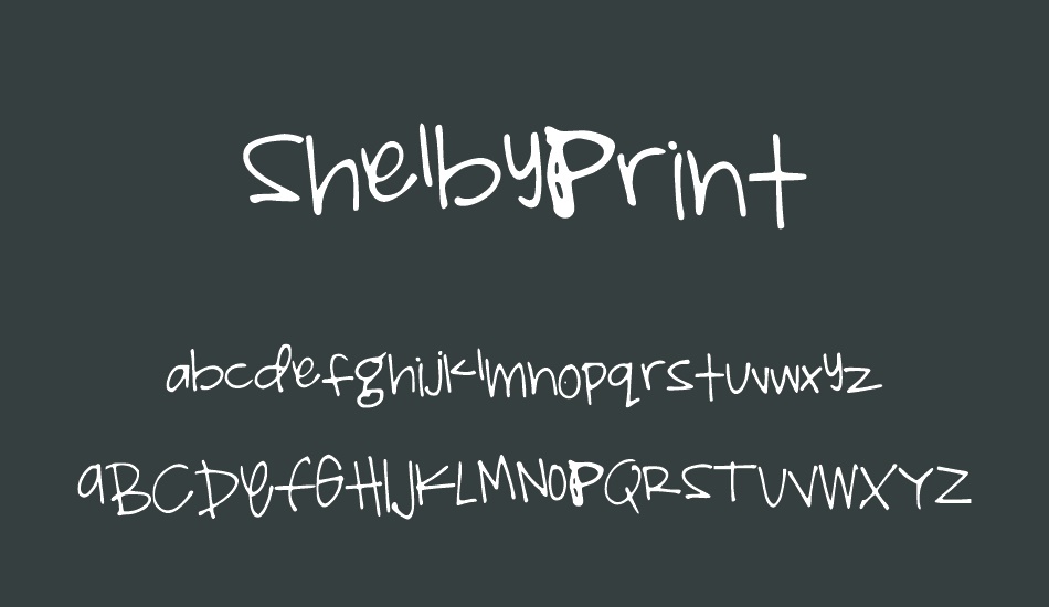 shelbyprint font