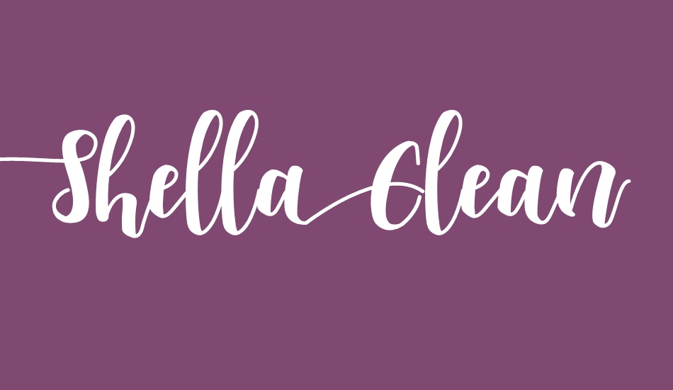 shella-clean font big