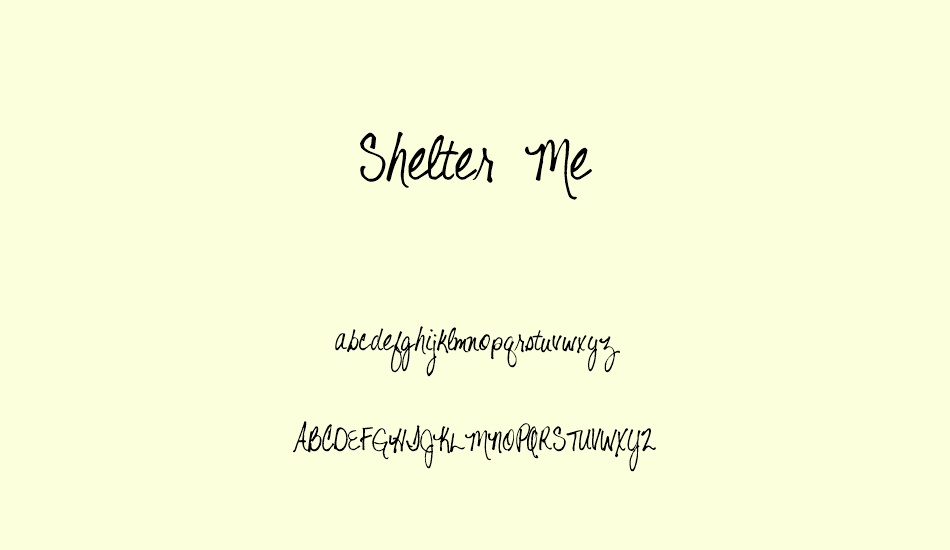 shelter-me font