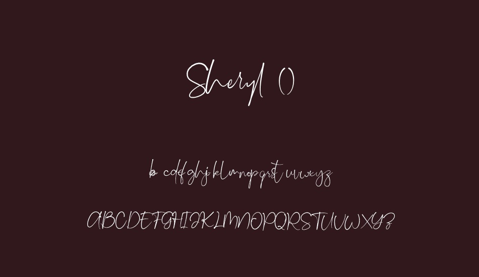 sheryl-(demo) font