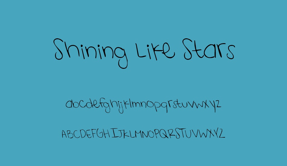 shining-like-stars font