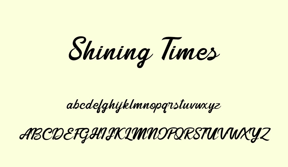 shining-times font