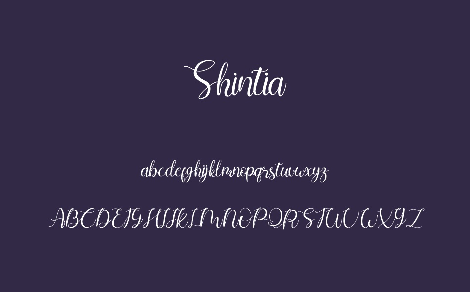 Shintia font