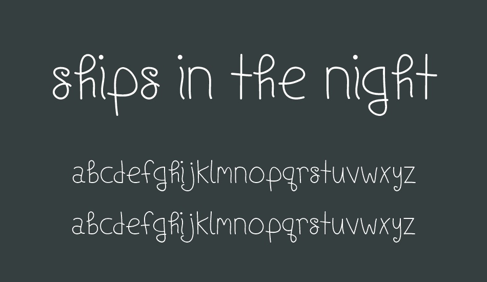 ships-ın-the-night font