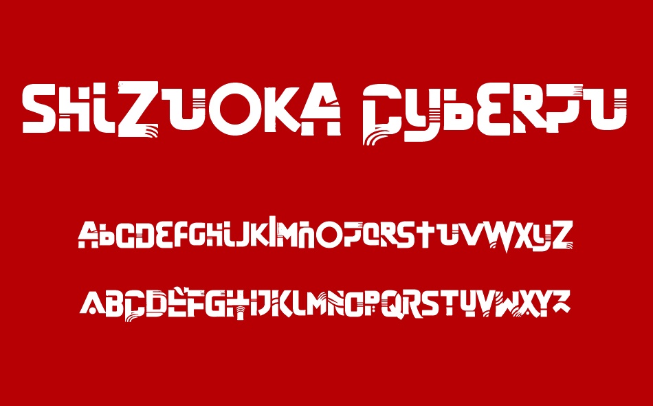 Shizuoka Cyberpunk font