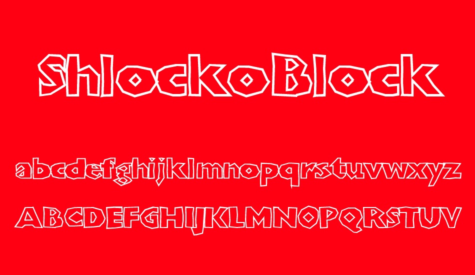 shlockoblockooutline font