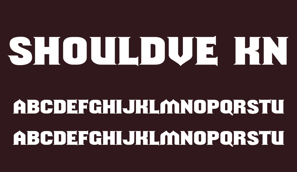 shouldve-known font