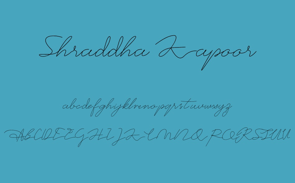 Shraddha Kapoor font