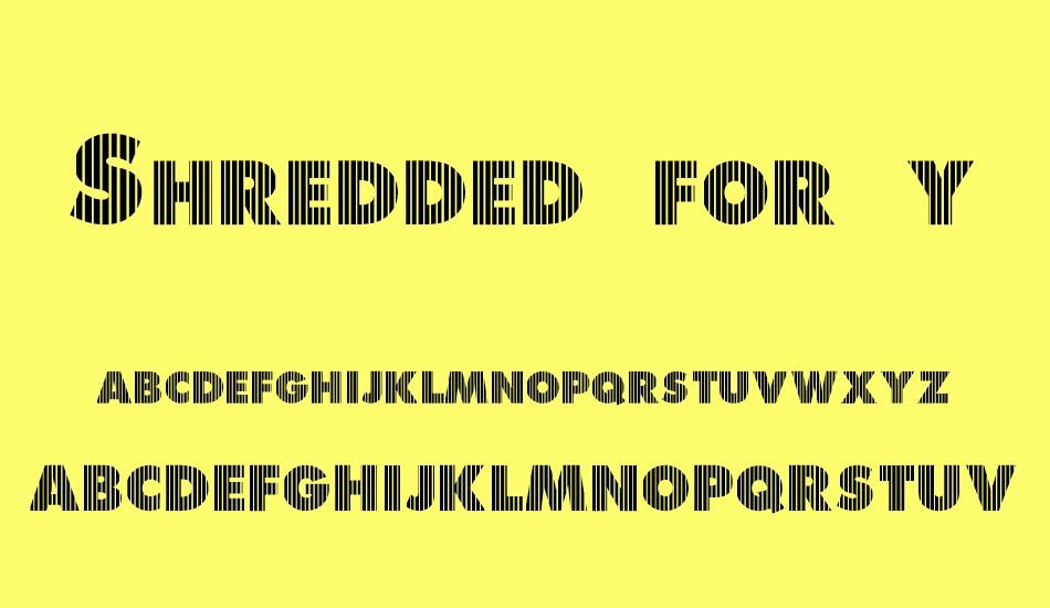 shredded-for-you font