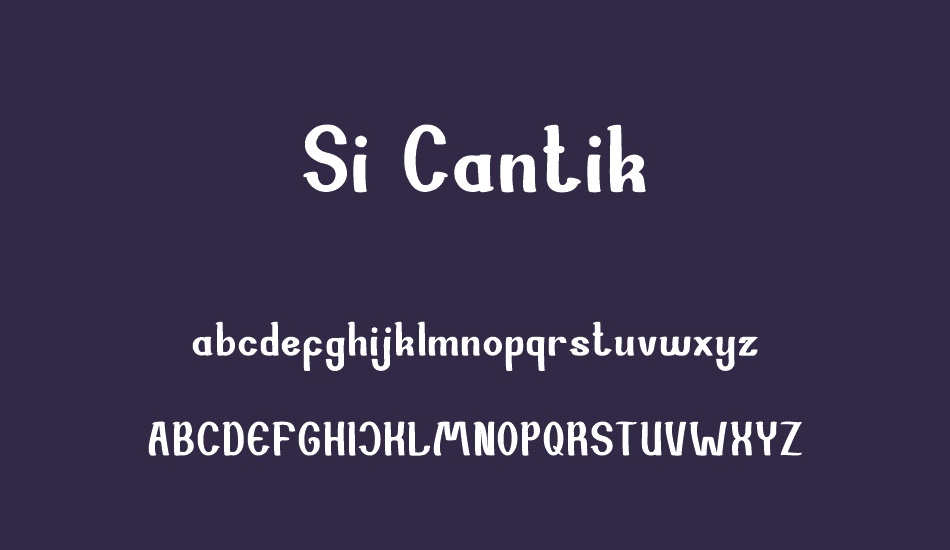 si-cantik font