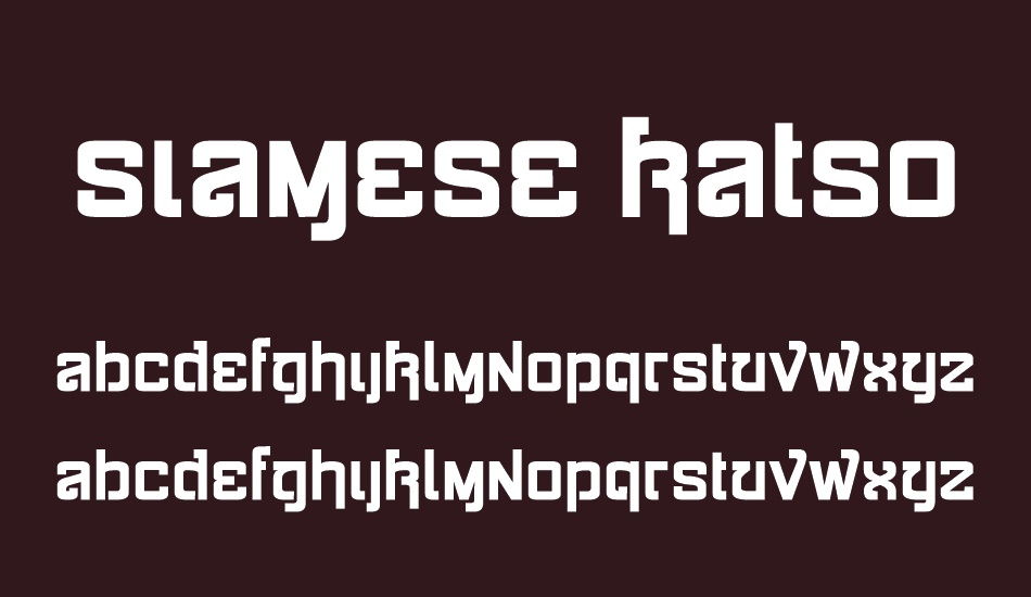 siamese-katsong font