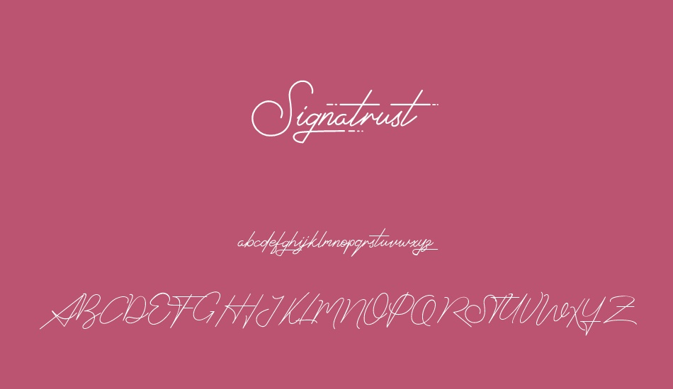 signatrust font