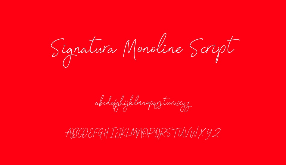 signatura-monoline-script font