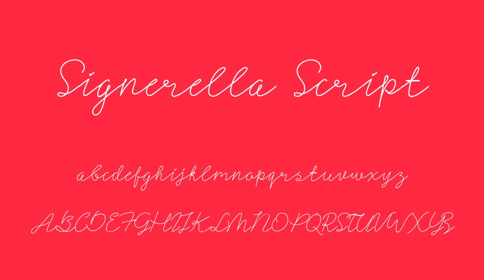 signerella-script font